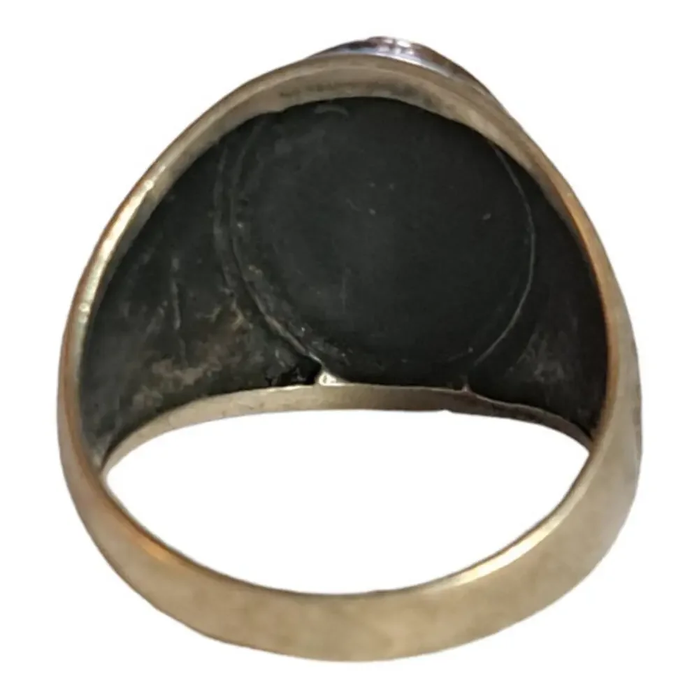 hand made Silver emerald rind size 9.5‎